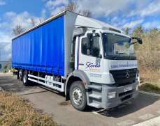 2010 Mercedes Benz Axor 1835 126Tons Day Cab Curtain Side Rigid Lorry, White and Blue Curtain, Manual Gearbox